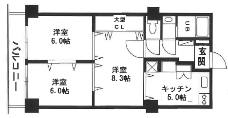 シャトー・ド・フェニックス 603|神戸市中央区二宮町(JR東海道本線(近畿)三ノ宮駅)のマンション間取 シャトー・ド・フェニックス 603|神戸市中央区二宮町(JR東海道本線(近畿)三ノ宮駅)のマンション間取