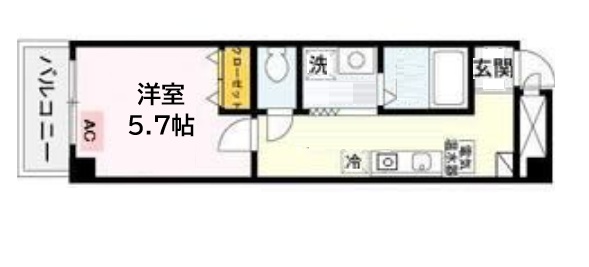 神戸市灘区日尾町の賃貸物件間取画像