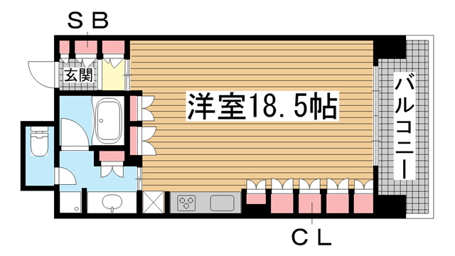 神戸市中央区中山手通の賃貸物件間取画像