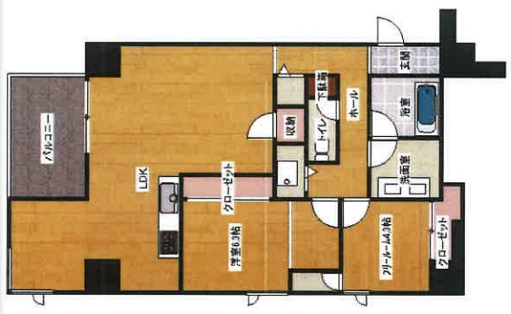 神戸市中央区熊内町の賃貸物件間取画像