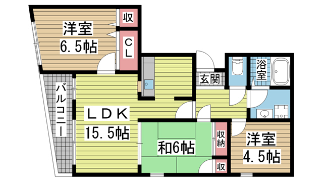 神戸市中央区元町通の賃貸物件間取画像