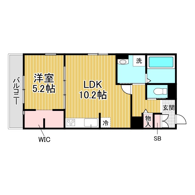 BENE OKAMOTO 201|神戸市東灘区岡本(阪急神戸線岡本駅)のアパート間取 BENE OKAMOTO 201|神戸市東灘区岡本(阪急神戸線岡本駅)のアパート間取