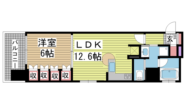 リーガル神戸三宮フラワーロード 904|神戸市中央区八幡通(JR東海道本線(近畿)三ノ宮駅)のマンション間取 リーガル神戸三宮フラワーロード 904|神戸市中央区八幡通(JR東海道本線(近畿)三ノ宮駅)のマンション間取