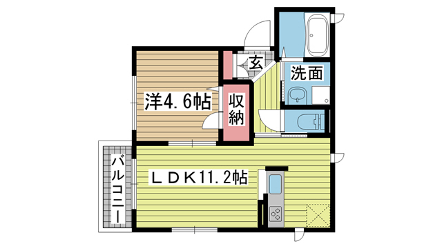 ヒルズ中山手 302|神戸市中央区中山手通(神戸市営地下鉄線大倉山駅)のアパート間取 ヒルズ中山手 302|神戸市中央区中山手通(神戸市営地下鉄線大倉山駅)のアパート間取