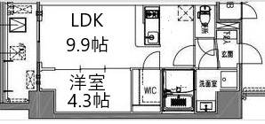 ソルテラスKOBE 301|神戸市兵庫区新開地(JR東海道本線(近畿)神戸駅)のマンション間取 ソルテラスKOBE 301|神戸市兵庫区新開地(JR東海道本線(近畿)神戸駅)のマンション間取