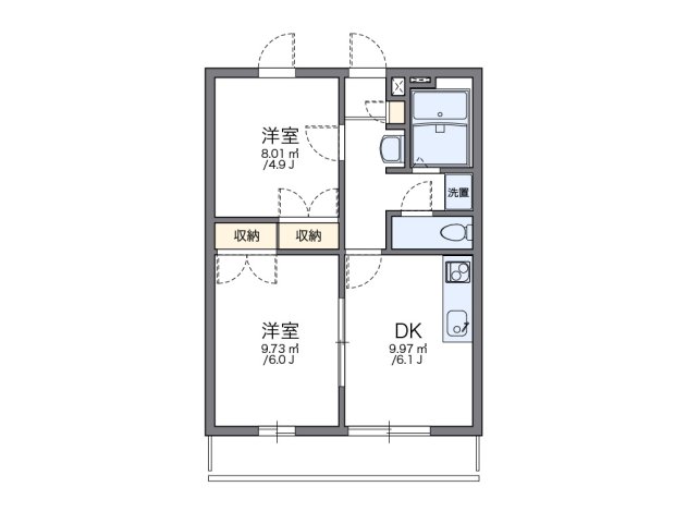 レオパレスKOBATA 204|尼崎市栗山町(JR東海道本線(近畿)立花駅)のマンション間取 レオパレスKOBATA 204|尼崎市栗山町(JR東海道本線(近畿)立花駅)のマンション間取