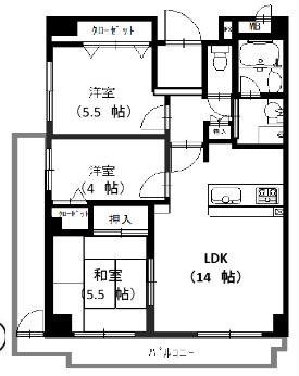 神戸市垂水区清水が丘の賃貸物件間取画像