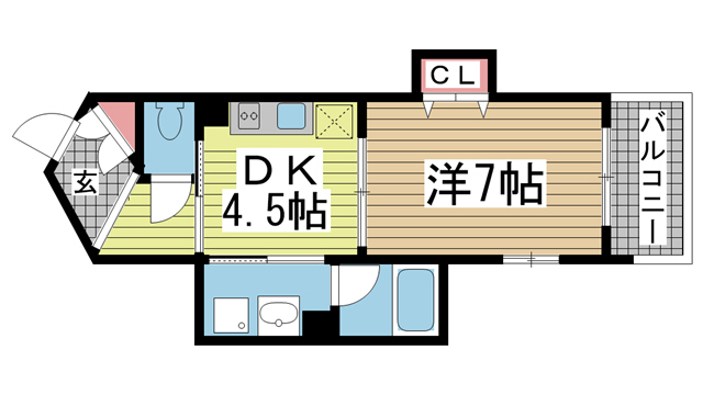 神戸市中央区下山手通の賃貸物件間取画像