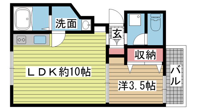 神戸市須磨区須磨浦通の賃貸物件間取画像
