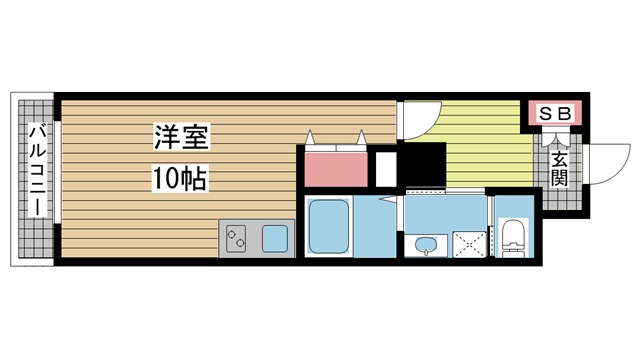 神戸市長田区神楽町の賃貸物件間取画像