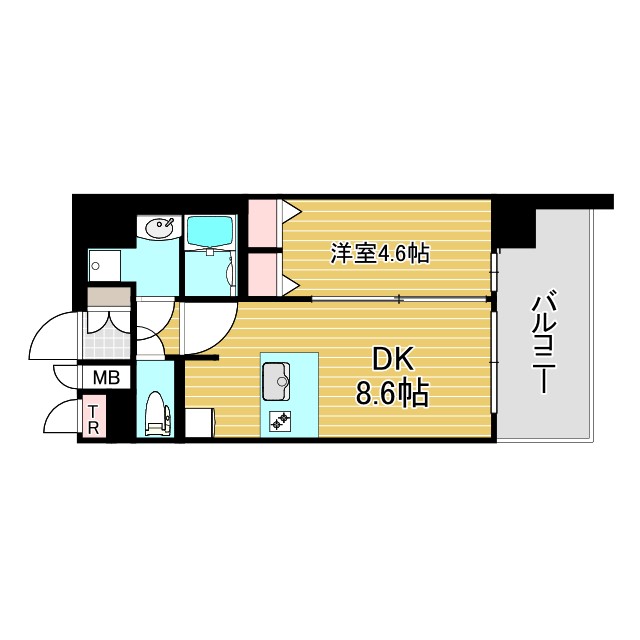 神戸市中央区橘通の賃貸物件間取画像