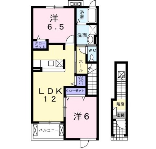 神戸市西区竜が岡の賃貸物件間取画像
