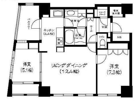 神戸市中央区栄町通の賃貸物件間取画像