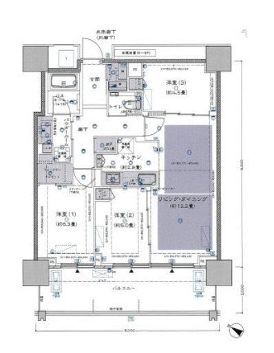 神戸市中央区新港町の賃貸物件間取画像