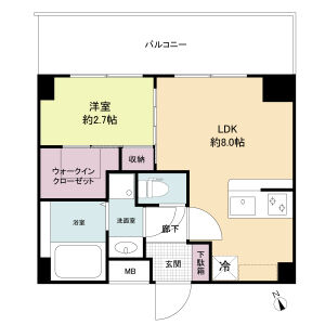 セレニテ兵庫エクラ 810|神戸市兵庫区三川口町(JR山陽本線兵庫駅)のマンション間取 セレニテ兵庫エクラ 810|神戸市兵庫区三川口町(JR山陽本線兵庫駅)のマンション間取