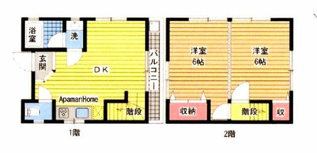 サンハウス A棟(東)|神戸市須磨区大手町(山陽電鉄線東須磨駅)の貸家間取 サンハウス A棟(東)|神戸市須磨区大手町(山陽電鉄線東須磨駅)の貸家間取