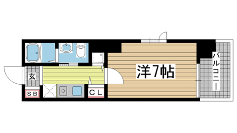 エトワール灘 501|神戸市灘区岩屋北町(JR東海道本線(近畿)灘駅)のマンション間取 エトワール灘 501|神戸市灘区岩屋北町(JR東海道本線(近畿)灘駅)のマンション間取