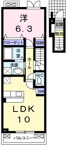 イーストブルー 204|神戸市西区白水(JR山陽本線明石駅)のアパート間取 イーストブルー 204|神戸市西区白水(JR山陽本線明石駅)のアパート間取