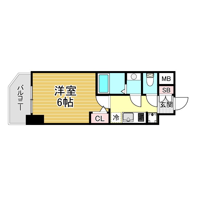 神戸市兵庫区西多聞通の賃貸物件間取画像