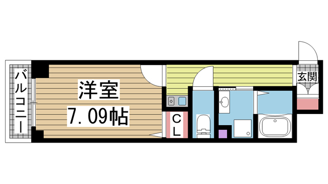 CITYSPIRE神戸元町Ⅱ 901|神戸市中央区元町通(JR東海道本線(近畿)神戸駅)のマンション間取 CITYSPIRE神戸元町Ⅱ 901|神戸市中央区元町通(JR東海道本線(近畿)神戸駅)のマンション間取