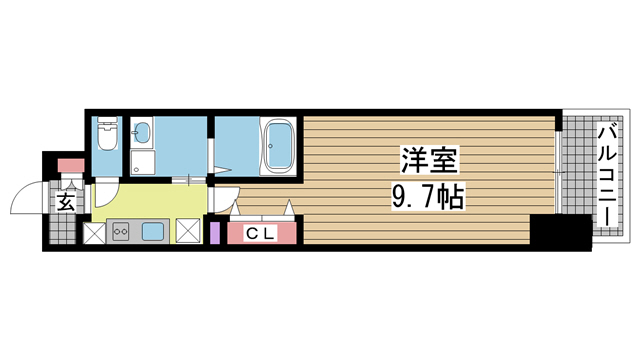 アドバンス三宮Ⅲリンクス 407|神戸市中央区日暮通(阪神本線春日野道駅)のマンション間取 アドバンス三宮Ⅲリンクス 407|神戸市中央区日暮通(阪神本線春日野道駅)のマンション間取