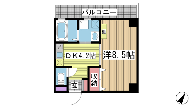 セレブコートⅡ 207|神戸市灘区岩屋北町(JR東海道本線(近畿)灘駅)のマンション間取 セレブコートⅡ 207|神戸市灘区岩屋北町(JR東海道本線(近畿)灘駅)のマンション間取