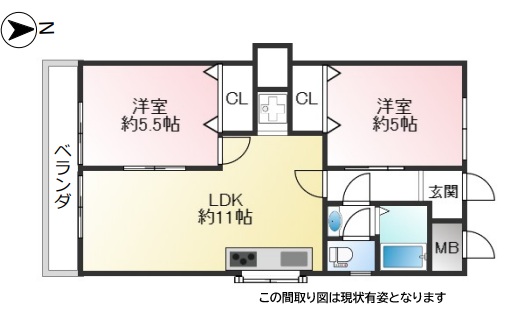 神戸市垂水区星陵台の賃貸物件間取画像