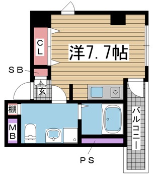ビリオン日暮 201|神戸市中央区日暮通(JR東海道本線(近畿)三ノ宮駅)のマンション間取 ビリオン日暮 201|神戸市中央区日暮通(JR東海道本線(近畿)三ノ宮駅)のマンション間取