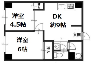 グランディア北野山本通り 403|神戸市中央区山本通(JR東海道本線(近畿)三ノ宮駅)のマンション間取 グランディア北野山本通り 403|神戸市中央区山本通(JR東海道本線(近畿)三ノ宮駅)のマンション間取