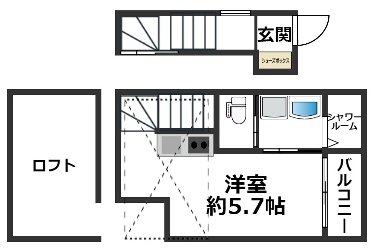 神戸市垂水区山手の賃貸物件間取画像