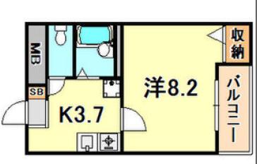 神戸市垂水区宮本町の賃貸物件間取画像