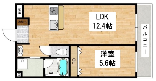 クレストKOBE 202|神戸市東灘区北青木(阪神本線青木駅)のマンション間取 クレストKOBE 202|神戸市東灘区北青木(阪神本線青木駅)のマンション間取