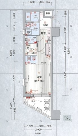 プレサンス神戸駅前グランツ 1401|神戸市中央区中町通(JR山陽本線神戸駅)のマンション間取 プレサンス神戸駅前グランツ 1401|神戸市中央区中町通(JR山陽本線神戸駅)のマンション間取