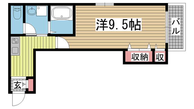 メゾン・モンリーブル 104|神戸市中央区山本通(神戸市営地下鉄線県庁前駅)のマンション間取 メゾン・モンリーブル 104|神戸市中央区山本通(神戸市営地下鉄線県庁前駅)のマンション間取