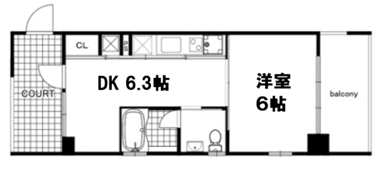 神戸市灘区琵琶町の賃貸物件間取画像