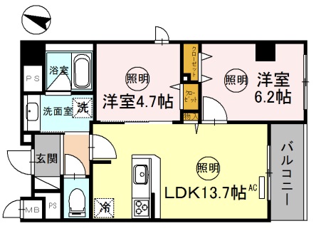 神戸海岸通萬利Residence201 201|神戸市中央区海岸通(JR東海道本線(近畿)元町駅)のマンション間取 神戸海岸通萬利Residence201 201|神戸市中央区海岸通(JR東海道本線(近畿)元町駅)のマンション間取