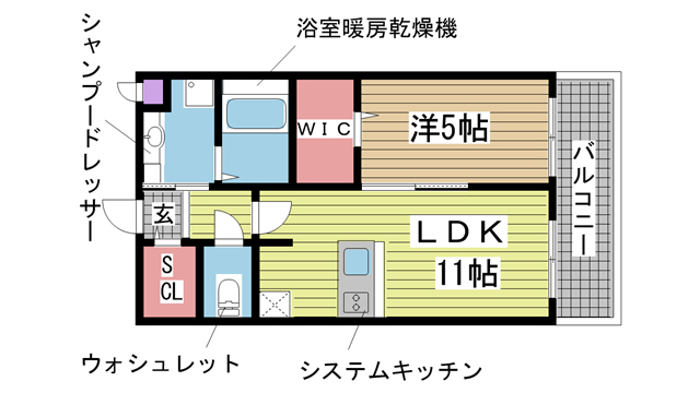 フォレ・リビエール磯辺通 201|神戸市中央区磯辺通(JR東海道本線(近畿)三ノ宮駅)のマンション間取 フォレ・リビエール磯辺通 201|神戸市中央区磯辺通(JR東海道本線(近畿)三ノ宮駅)のマンション間取