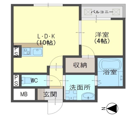 ヴォナールスワン 203|神戸市長田区松野通(JR山陽本線新長田駅)のマンション間取 ヴォナールスワン 203|神戸市長田区松野通(JR山陽本線新長田駅)のマンション間取