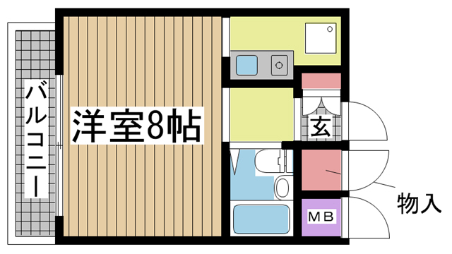 ライオンズマンション神戸西元町 606|神戸市中央区北長狭通(JR東海道本線(近畿)神戸駅)のマンション間取 ライオンズマンション神戸西元町 606|神戸市中央区北長狭通(JR東海道本線(近畿)神戸駅)のマンション間取