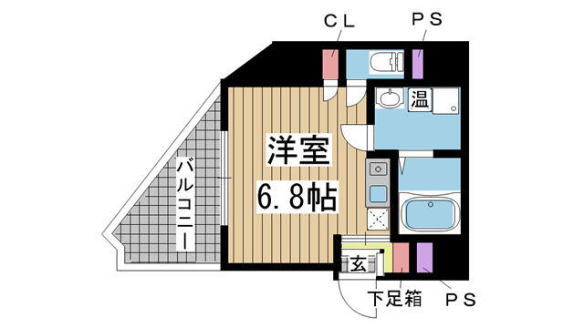 神戸市灘区岸地通の賃貸物件間取画像