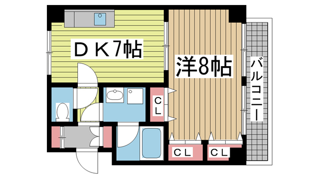 神戸市灘区灘南通の賃貸物件間取画像