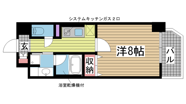 神戸市東灘区御影塚町の賃貸物件間取画像