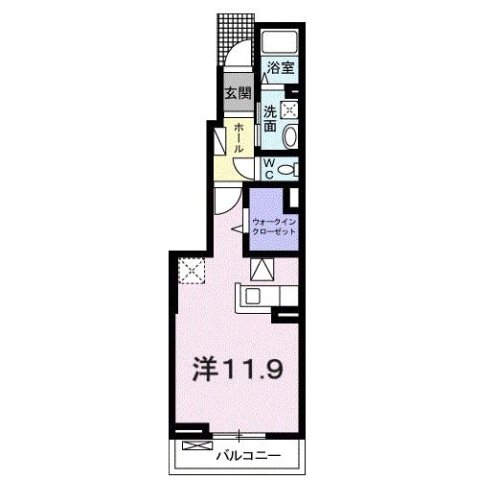 神戸市北区有野中町の賃貸物件間取画像