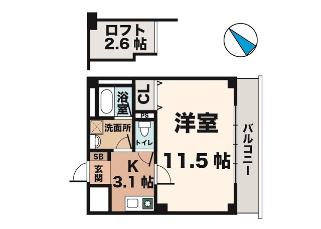 ルームズ学園北町 606|神戸市西区前開南町(神戸市営地下鉄線伊川谷駅)のマンション間取 ルームズ学園北町 606|神戸市西区前開南町(神戸市営地下鉄線伊川谷駅)のマンション間取
