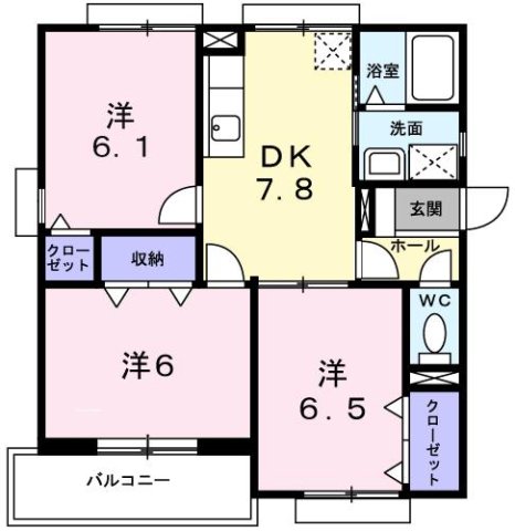 パークウエスト Ⅱ 101|神戸市西区池上(神戸市営地下鉄線伊川谷駅)のアパート間取 パークウエスト Ⅱ 101|神戸市西区池上(神戸市営地下鉄線伊川谷駅)のアパート間取