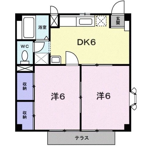 神戸市北区八多町中の賃貸物件間取画像