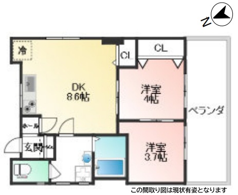 ラムール西山町 5階|神戸市長田区西山町(神戸電鉄有馬線長田駅)のマンション間取 ラムール西山町 5階|神戸市長田区西山町(神戸電鉄有馬線長田駅)のマンション間取