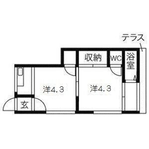 神戸市兵庫区梅元町の賃貸物件間取画像