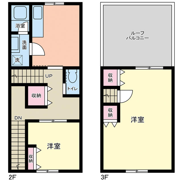 小松通3丁目貸家 2・3階|神戸市兵庫区小松通(JR和田岬線和田岬駅)の貸家間取 小松通3丁目貸家 2・3階|神戸市兵庫区小松通(JR和田岬線和田岬駅)の貸家間取