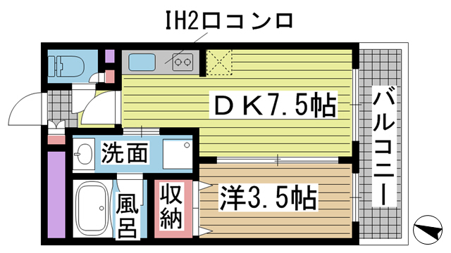 神戸市兵庫区駅前通の賃貸物件間取画像